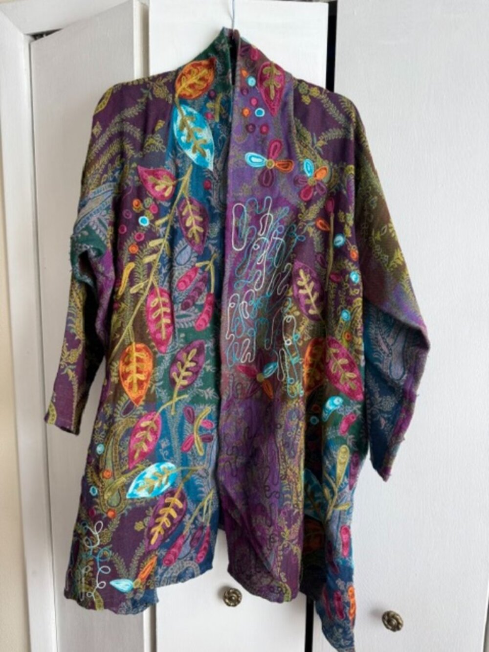 Soft Surroundings Embroidered Boho Kimono Jacket L/XL